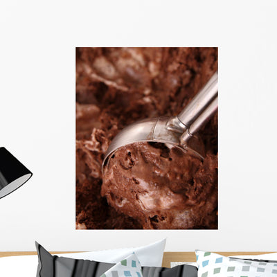 Chocolate Ice Cream shown on a wall