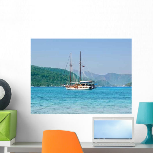White Ship Wall Decal