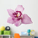 Pink Orchid on a White Background Wall Decal