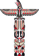 Haida Style Totem Pattern Wall Decal