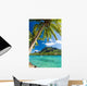Palm Trees on Shoreline of Ocean at Moorea Wall Mural