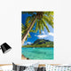 Palm Trees on Shoreline of Ocean at Moorea Wall Mural