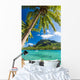Palm Trees on Shoreline of Ocean at Moorea Wall Mural