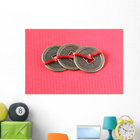 Fengshui chinese coins Wall Mural