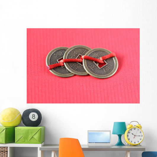 Fengshui chinese coins Wall Mural