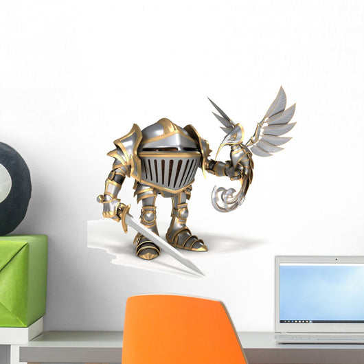 Knight with Steel Bird Wall Mural
