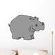 Gray Hippo Wall Decal