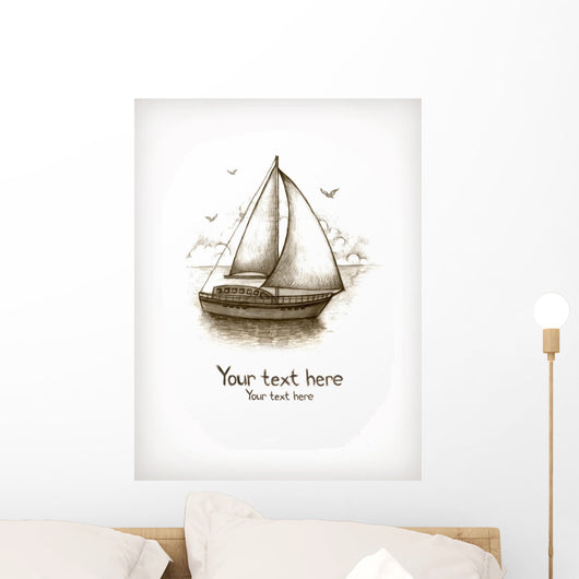 Old Fasioned Illustration Sailing