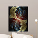Swirl fractal on a black background Wall Mural