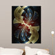 Swirl fractal on a black background Wall Mural
