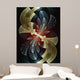 Swirl fractal on a black background Wall Mural