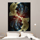 Swirl fractal on a black background Wall Mural