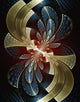 Swirl fractal on a black background Wall Mural