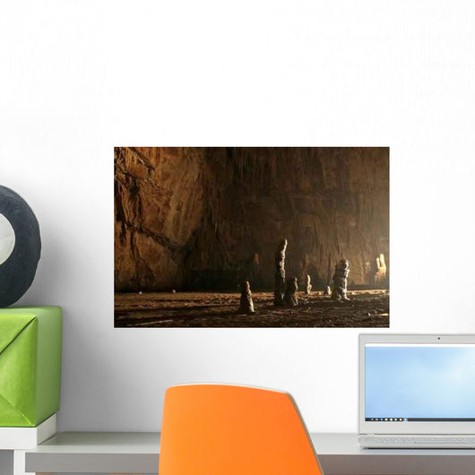 Mysterious Cave Stalagmites Wall Decal