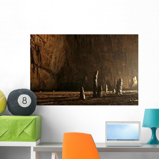 Mysterious Cave Stalagmites Wall Decal