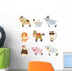 Set of Farm Animals Wall Decal