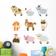 Set of Farm Animals Wall Decal