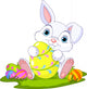 Easter. Bunny with Easter Egg Wall Decal