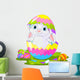 Easter. Bunny jumping out from  egg Wall Decal