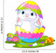 Easter. Bunny jumping out from  egg Wall Decal