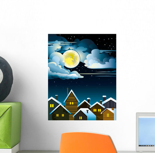 Night Houses and Moon