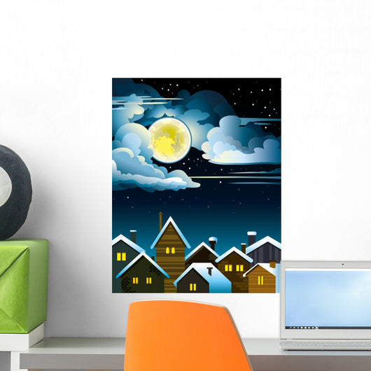 Night Houses and Moon