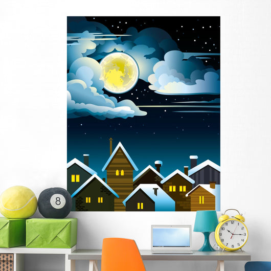 Night Houses and Moon