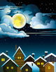 Night Houses and Moon