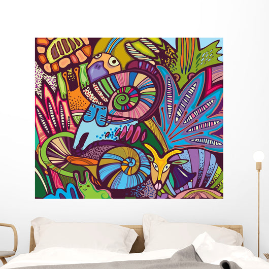 Plant of Elements and the Animal World Wall Mural