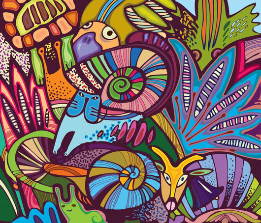 Plant of Elements and the Animal World Wall Mural