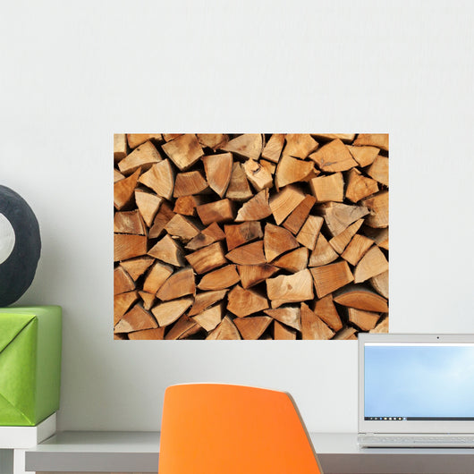 Wood as Firewood Stacked