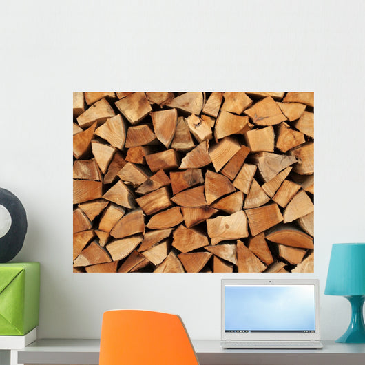 Wood as Firewood Stacked