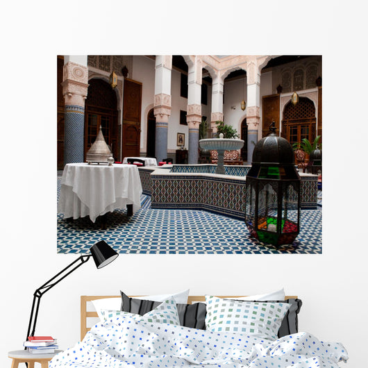 Riad Courtyard Fez Morocco