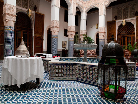 Riad Courtyard Fez Morocco