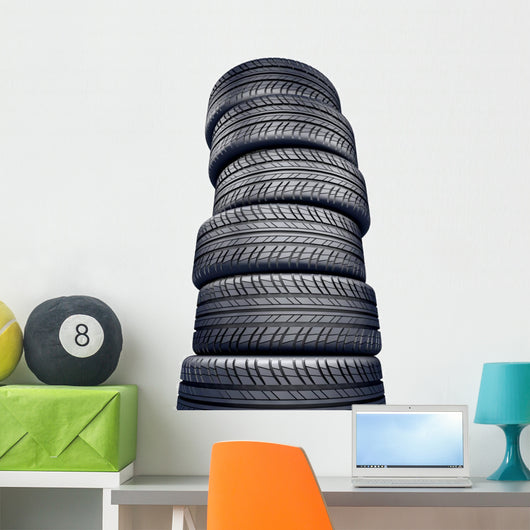 Wheel White Wall Decal