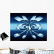 Unique Artistic Blue and Wall Mural