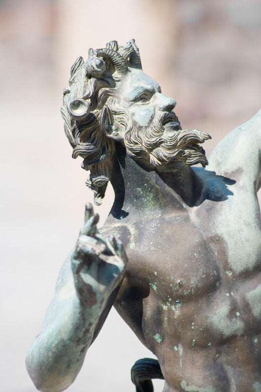 Satyr statue close-up from Pompeii, Italy Wall Mural