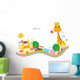 cute background,giraffe Wall Decal
