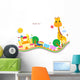 cute background,giraffe Wall Decal