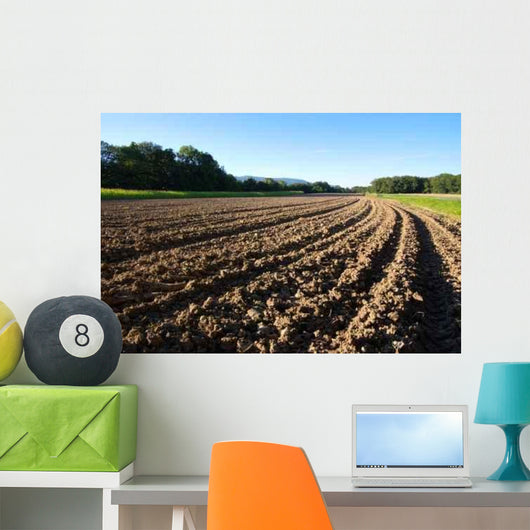 Field With Tillage Diminishing Wall Decal