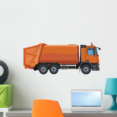 Urban Garbage Truck shown on a wall