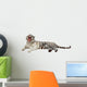 Lying White Tiger Over Wall Decal