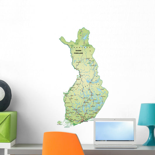 Island Map Finland with