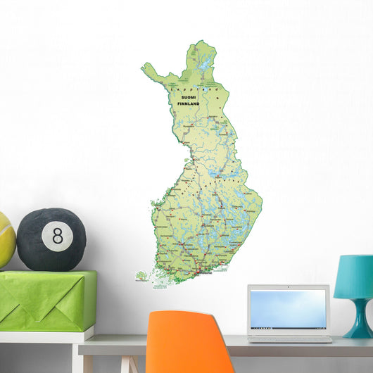 Island Map Finland with