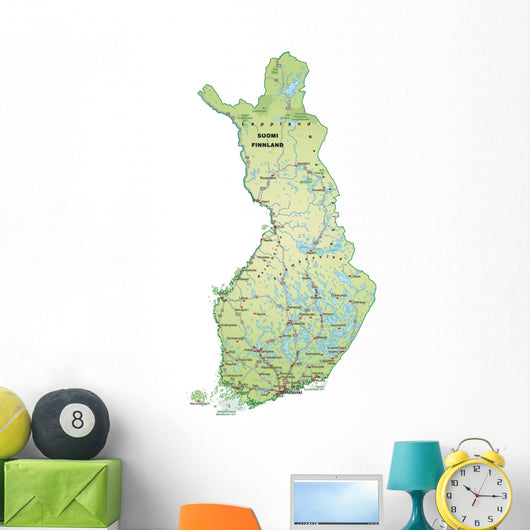 Island Map Finland with