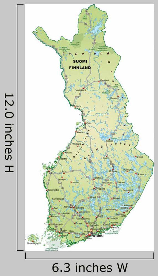 Island Map Finland with