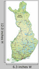 Island Map Finland with
