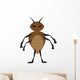 Angry brown bed bug Wall Decal