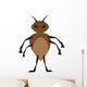 Angry brown bed bug Wall Decal