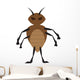 Angry brown bed bug Wall Decal